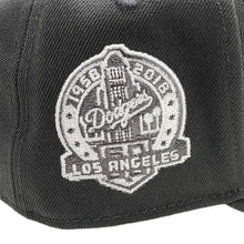 Load image into Gallery viewer, New Era 940 A-Frame Los Angeles Dodgers 60th Anniversary Patch Snapback in Granite
