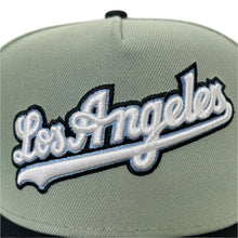 Load image into Gallery viewer, New Era 940 A-Frame LA Dodgers Script 2024 World Series Champions Patch in Everest Green/Black - 818 Exclusive
