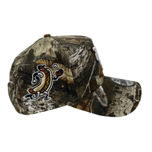 Load image into Gallery viewer, New Era 940 A-Frame Upsidedown LA Dodgers Dodger Dog Patch in Realtree Camo
