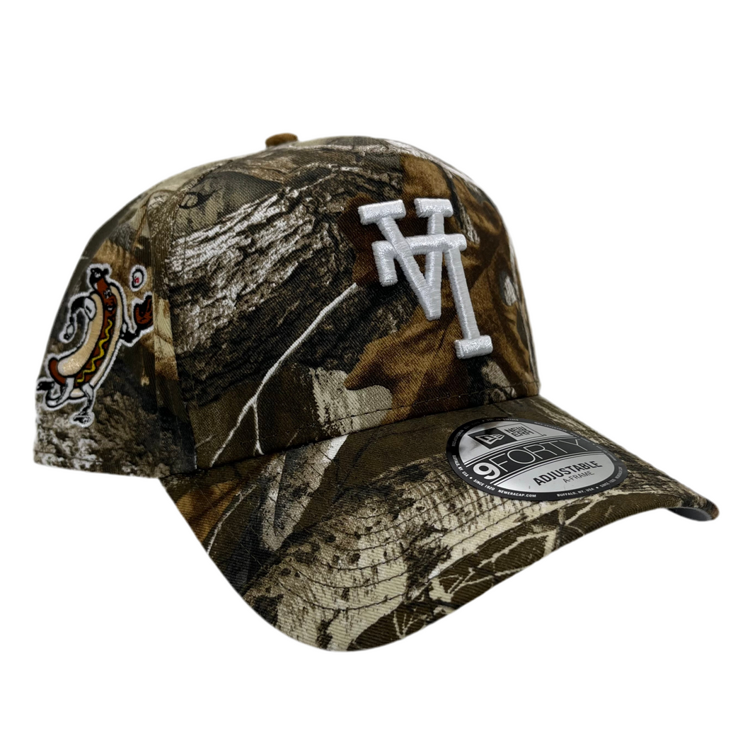 New Era 940 A-Frame Upsidedown LA Dodgers Dodger Dog Patch in Realtree Camo