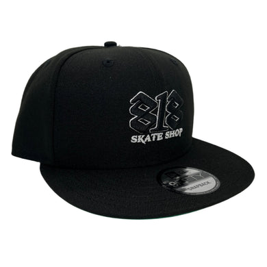 New Era 950 818 Skate Shop Outline Logo Snapback in Black