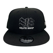 Load image into Gallery viewer, New Era 950 818 Skate Shop Outline Logo Snapback in Black
