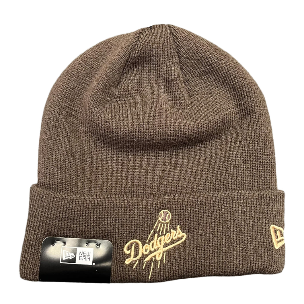New Era LA Dodgers Knit Beanie in Burnt Wood