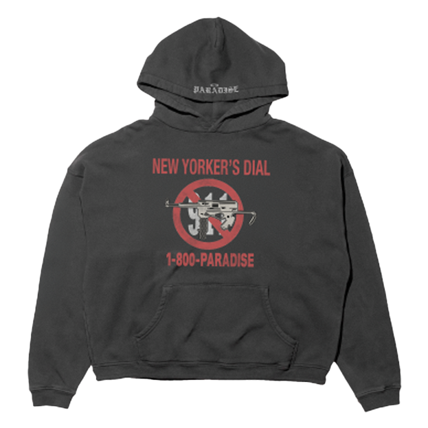 Paradise.NYC New Yorkers Dial Hoodie in Black