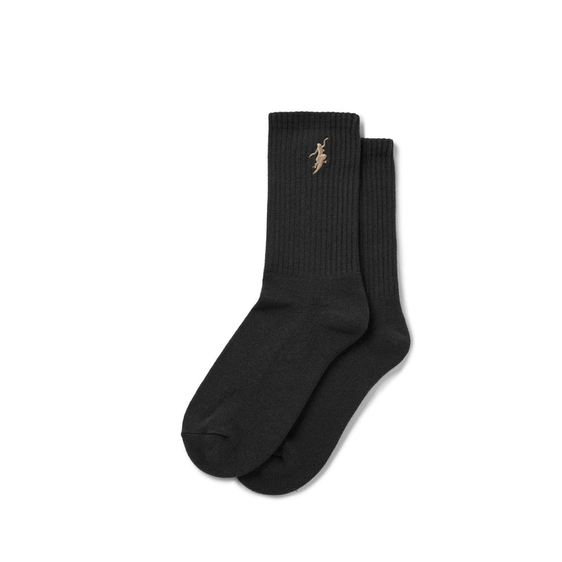 Polar Skate Co. No Comply Ribbed Socks in Black/Brown