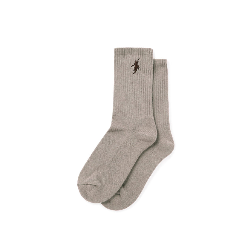 Polar Skate Co. No Comply Ribbed Socks in Sand/Brown