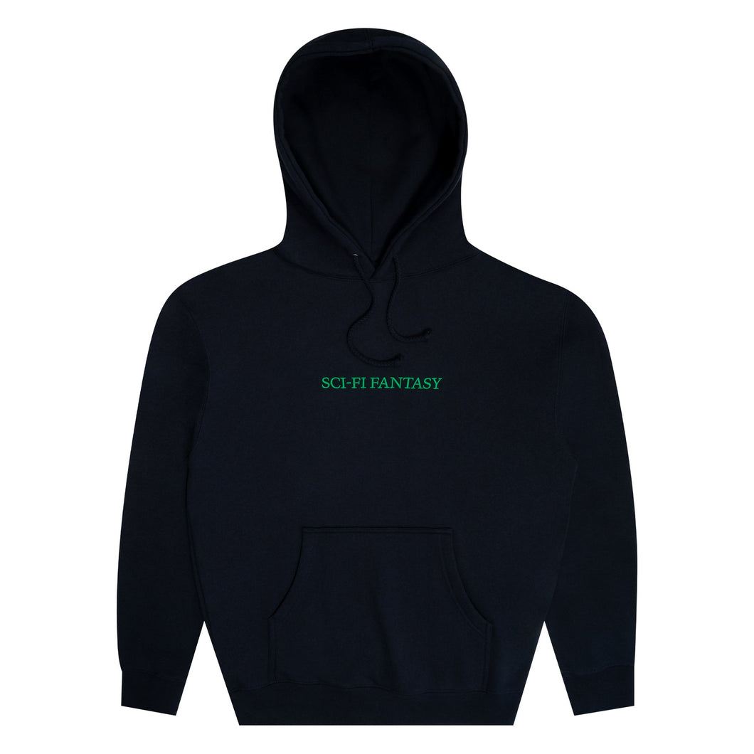 Sci-Fi Fantasy Logo Hoodie in Indigo
