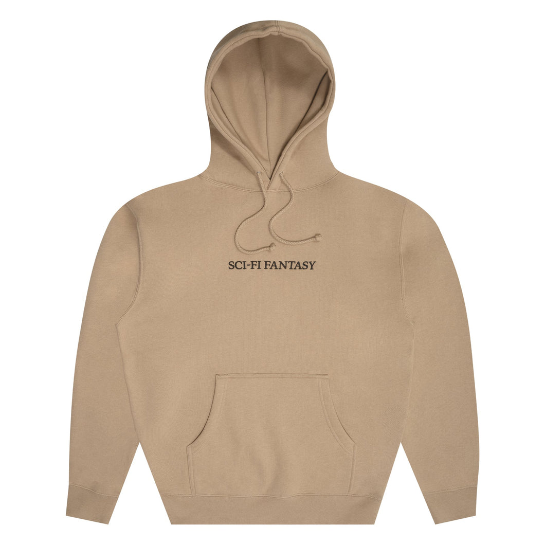 Sci-Fi Fantasy Logo Hoodie in Stone
