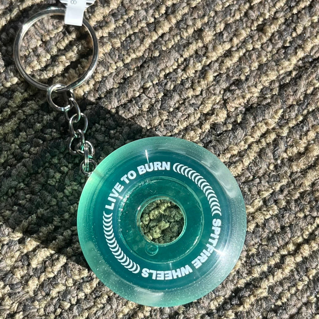 Spitfire Sapphire Wheel Keychain Green