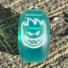 Load image into Gallery viewer, Spitfire Sapphire Wheel Keychain Green
