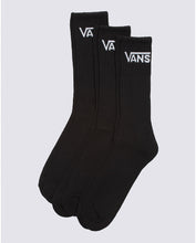 Load image into Gallery viewer, Vans Classic Crew Socks Black 3-Pack
