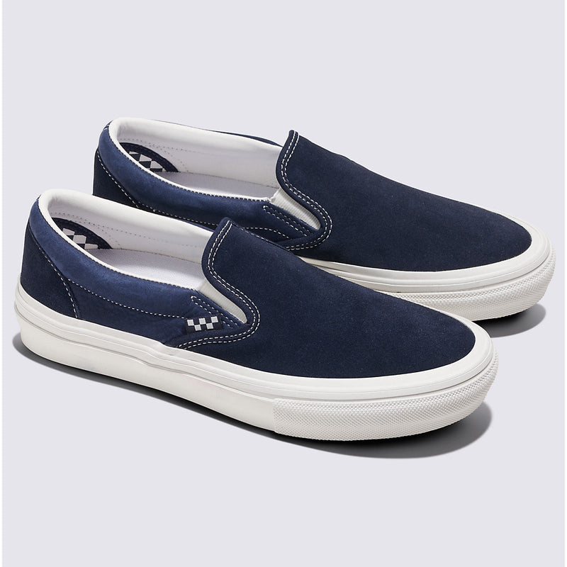 Vans Skate Slip Ons in Wrapped Deep Navy/Vintage White