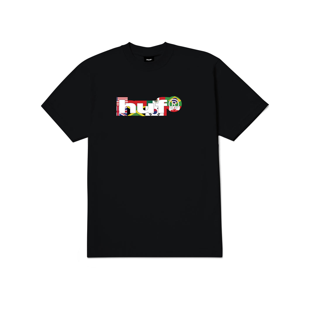 Huf x Mickey Mouse World Tour Silhoette Tee in Black