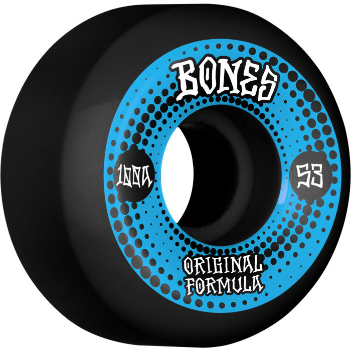 Bones OG 100s Sidecut Wheels Black V5 53mm