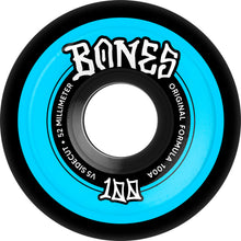 Load image into Gallery viewer, Bones OG 100's Sidecut Wheels Black V5 100a
