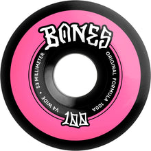 Load image into Gallery viewer, Bones OG 100's Wide Wheels Black V4 100a
