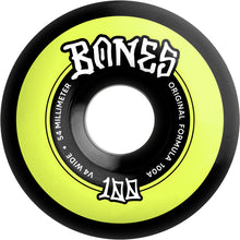 Load image into Gallery viewer, Bones OG 100's Wide Wheels Black V4 100a
