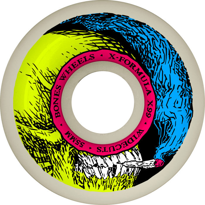 Bones X-Formula Smokin' Skull V6 Widecut Wheels 99a – 818 Skate Bones X-Formula Smokin' Skull V6 Widecut Wheels 99a – 818 Skate