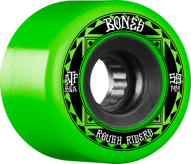 Bones ATF Rough Riders Wheel in Green 80a 59mm