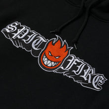 Load image into Gallery viewer, Spitfire Old English Drop Bighead Embroidered Hoodie in Black

