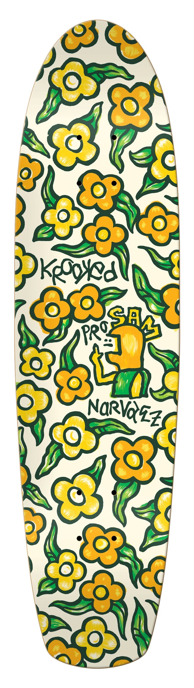 Krooked Zip Zinger Flowers Sam Narvaez Deck 7.75