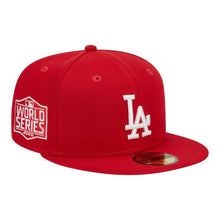 Load image into Gallery viewer, New Era 5950 LA Dodgers World Series 2020 Side Patch in Scarlet
