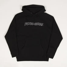 Load image into Gallery viewer, FA Outline Stamp Logo Hoodie in Black
