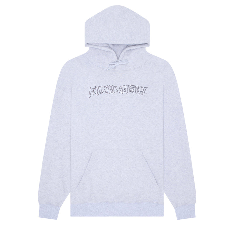 FA Outline Stamp Logo Hoodie in Heather Grey