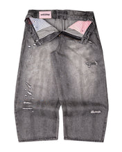 Load image into Gallery viewer, Basement Repaired Denim Pants in Washed Black
