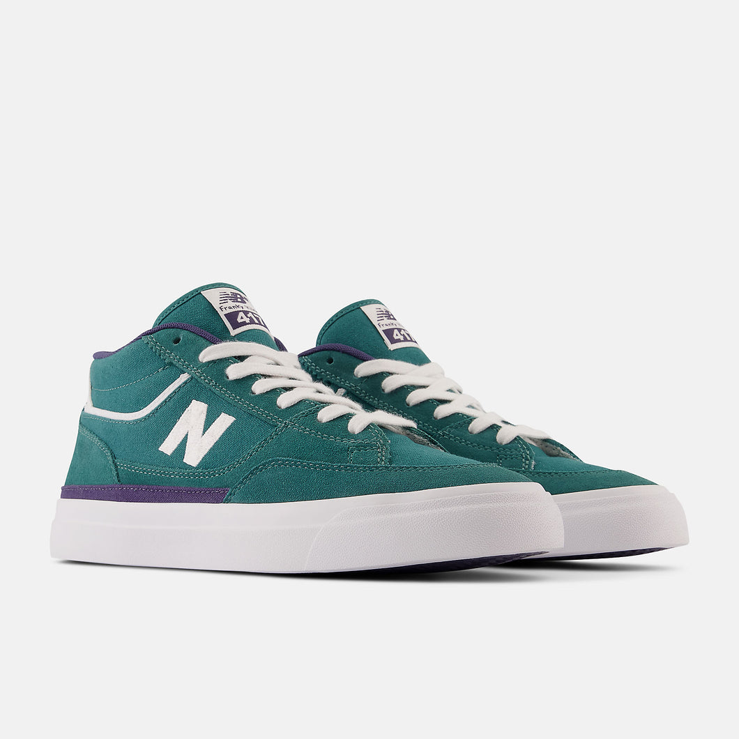 NB Numeric 417 Franky Villani in Vintage Teal/White