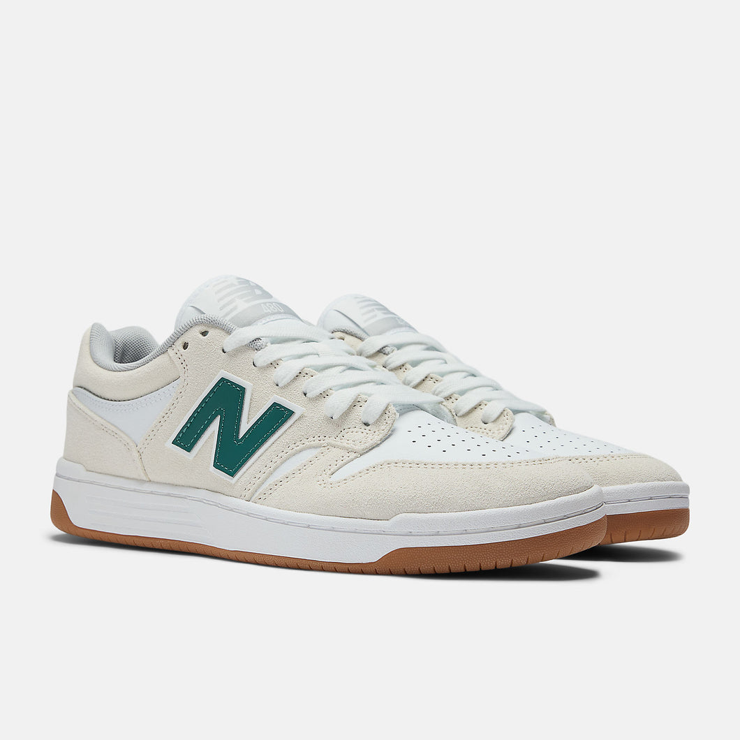 NB Numeric 480 in Sea Salt with Vintage Teal