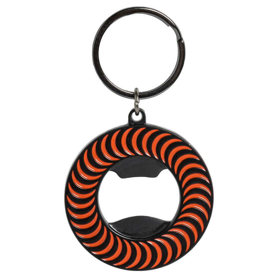 Spitfire Classic Swirl Keychain Bottle Opener in Black/Red