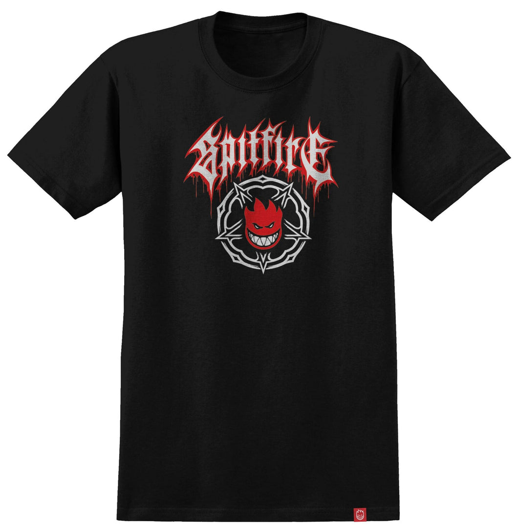 Spitfire Pentagram Drip Tee in Black