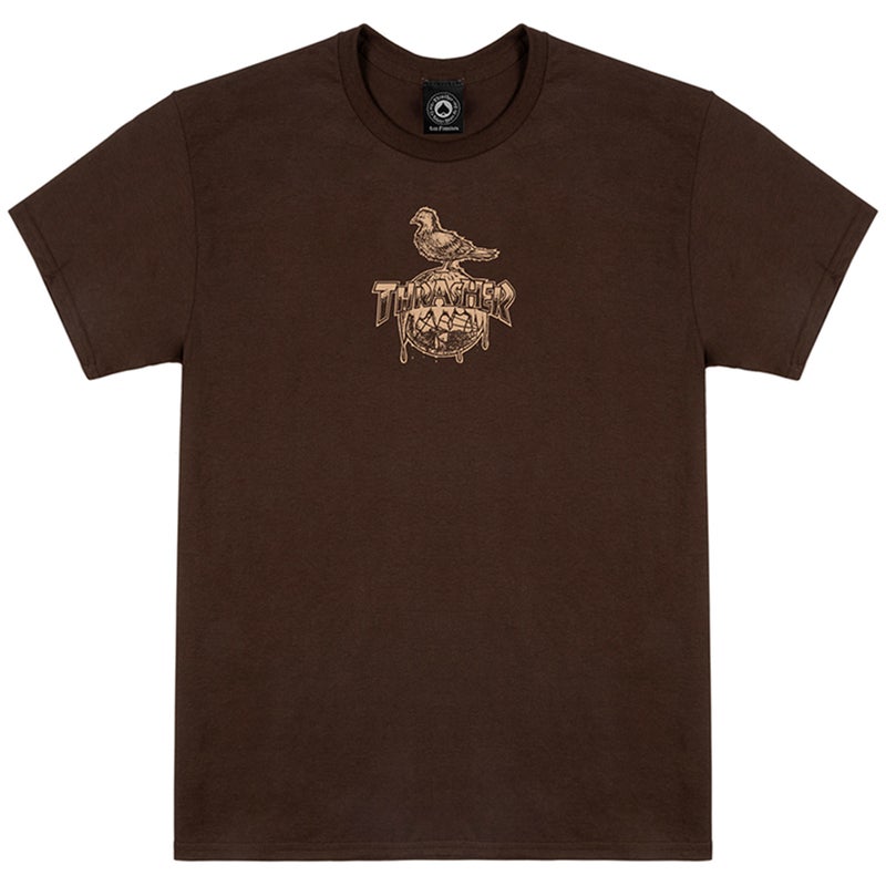 Thrasher x Antihero Cover The Earth Tee in Dark Chocolate