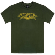 Load image into Gallery viewer, Thrasher x Antihero Mag Banner Tee in Forest Green
