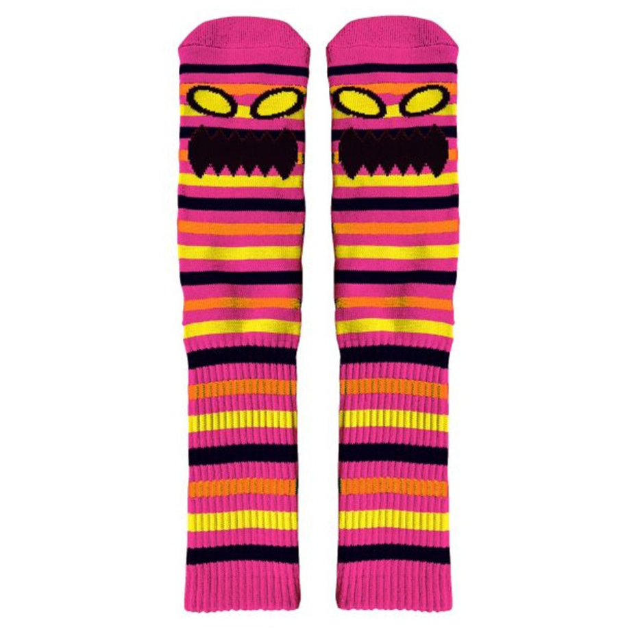 Toy Machine Monster Mini Stripe Socks in Pink