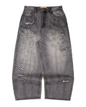 Load image into Gallery viewer, Basement Repaired Denim Pants in Washed Black
