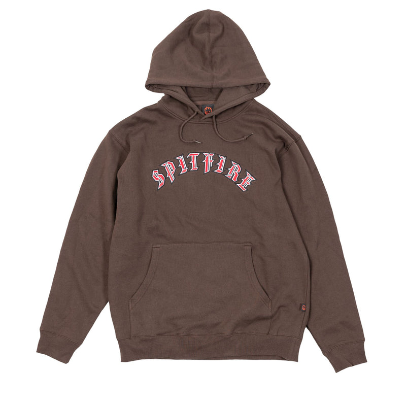 Spitfire Old English Hoodie in Brown