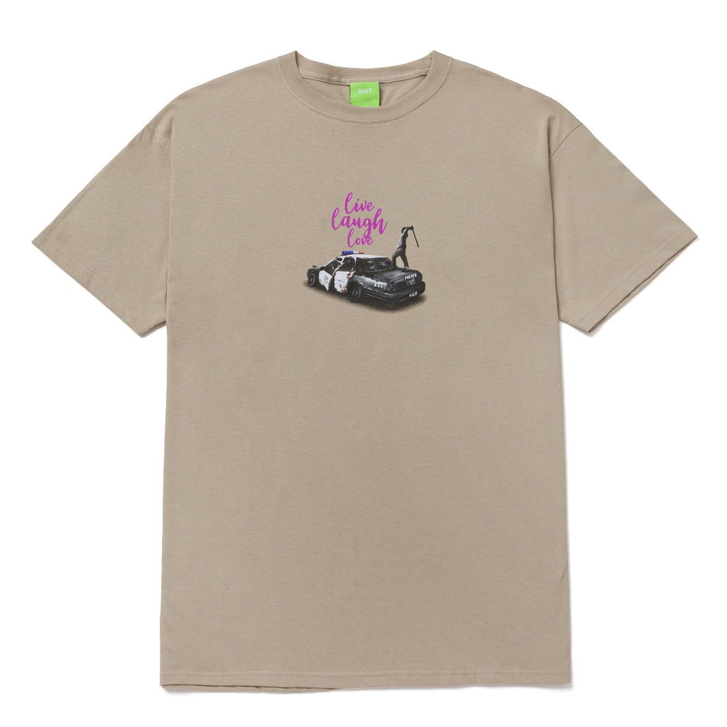 Huf Live Laugh Love Tee in Sand