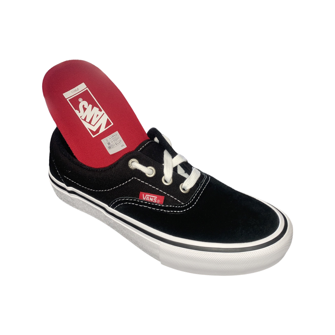 Vans era pro black top and white