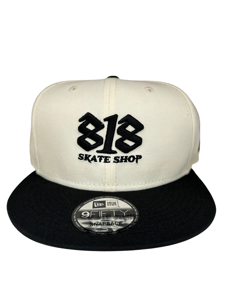 New Era 9Fifty 818 Skate Shop Logo Snapback in Cream