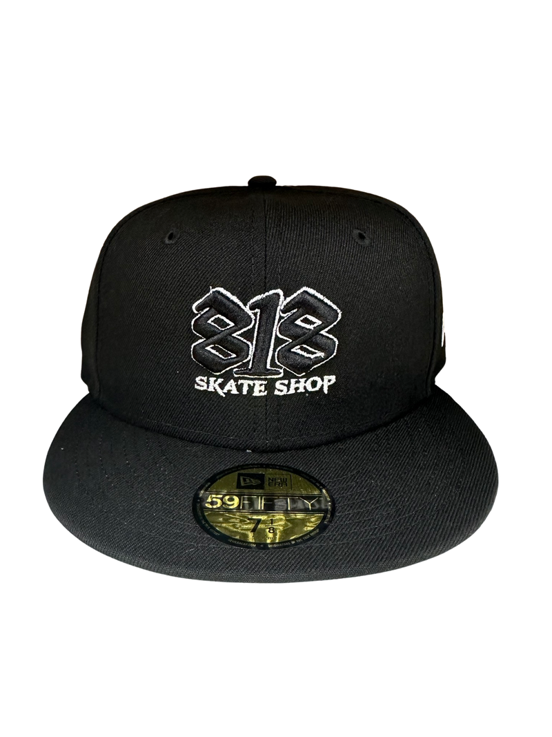 New Era 59Fifty Fitted 818 Skate Shop Logo in Black
