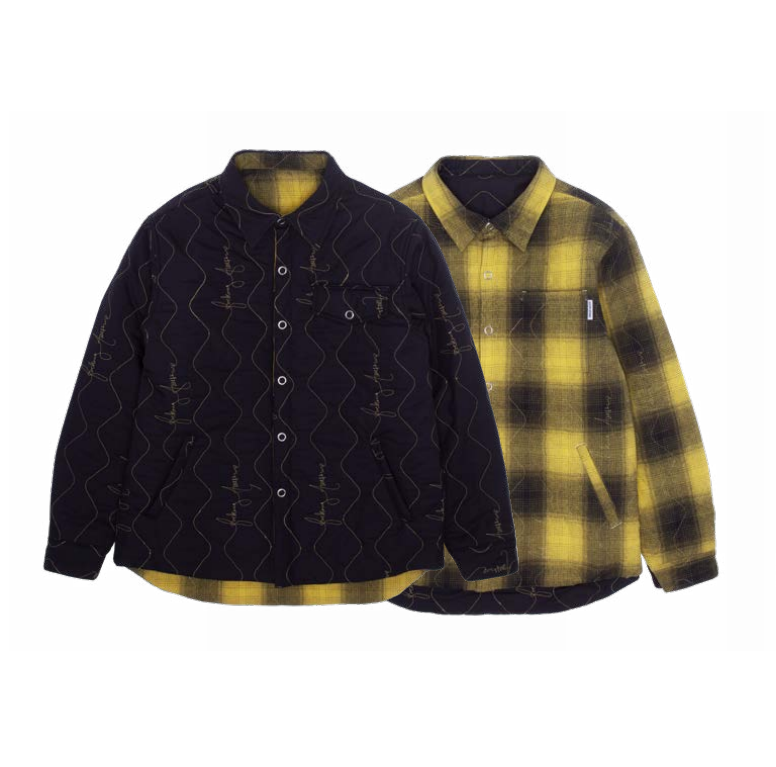 FA Lightweight Reversible Flannel Jacket in Yellow/Black