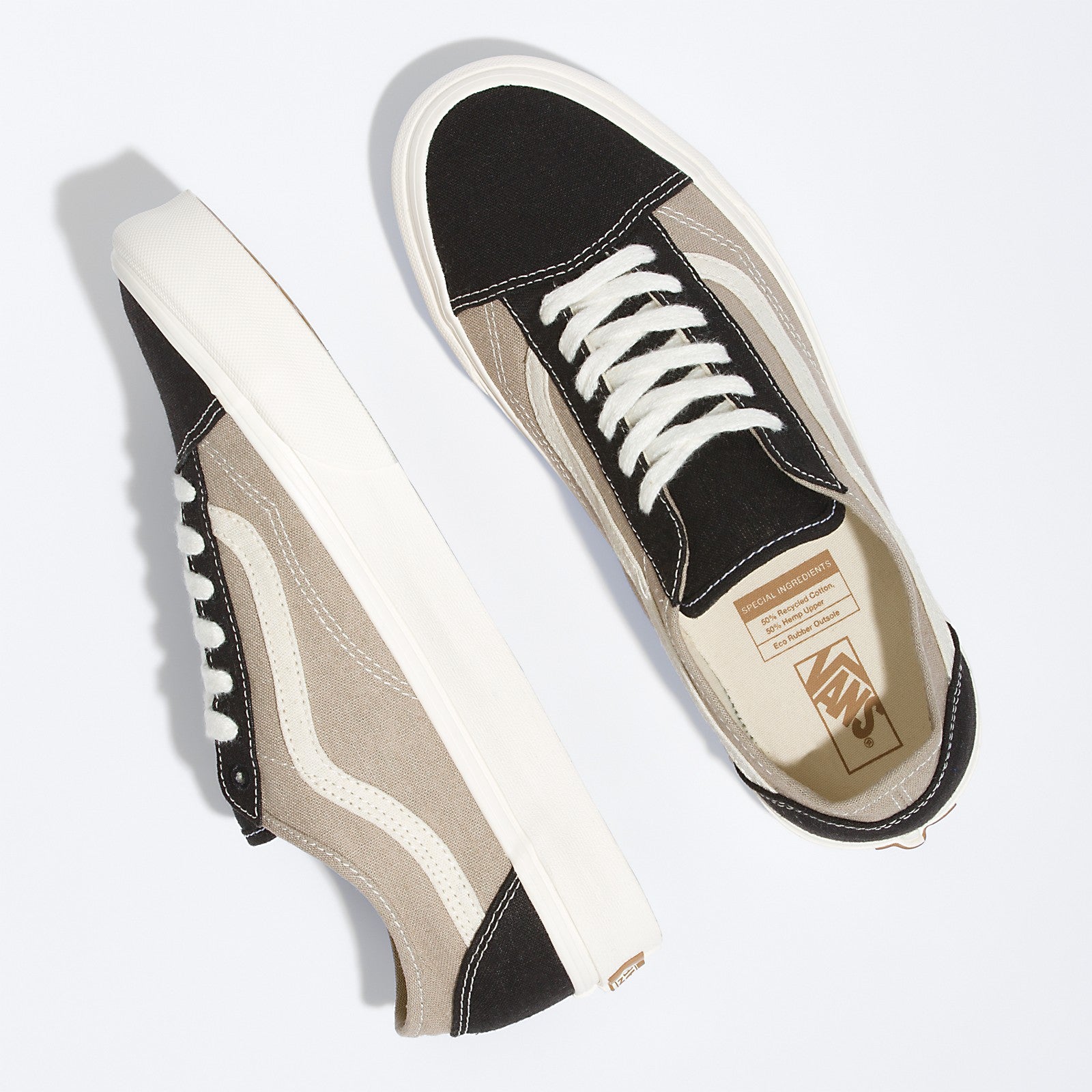 Vans Old Skool Tapered Men Size 11.5 Eco Theory Black Grey 052025 Vans Old Skool (Black/White) – Theory Skate Shop main image 3
