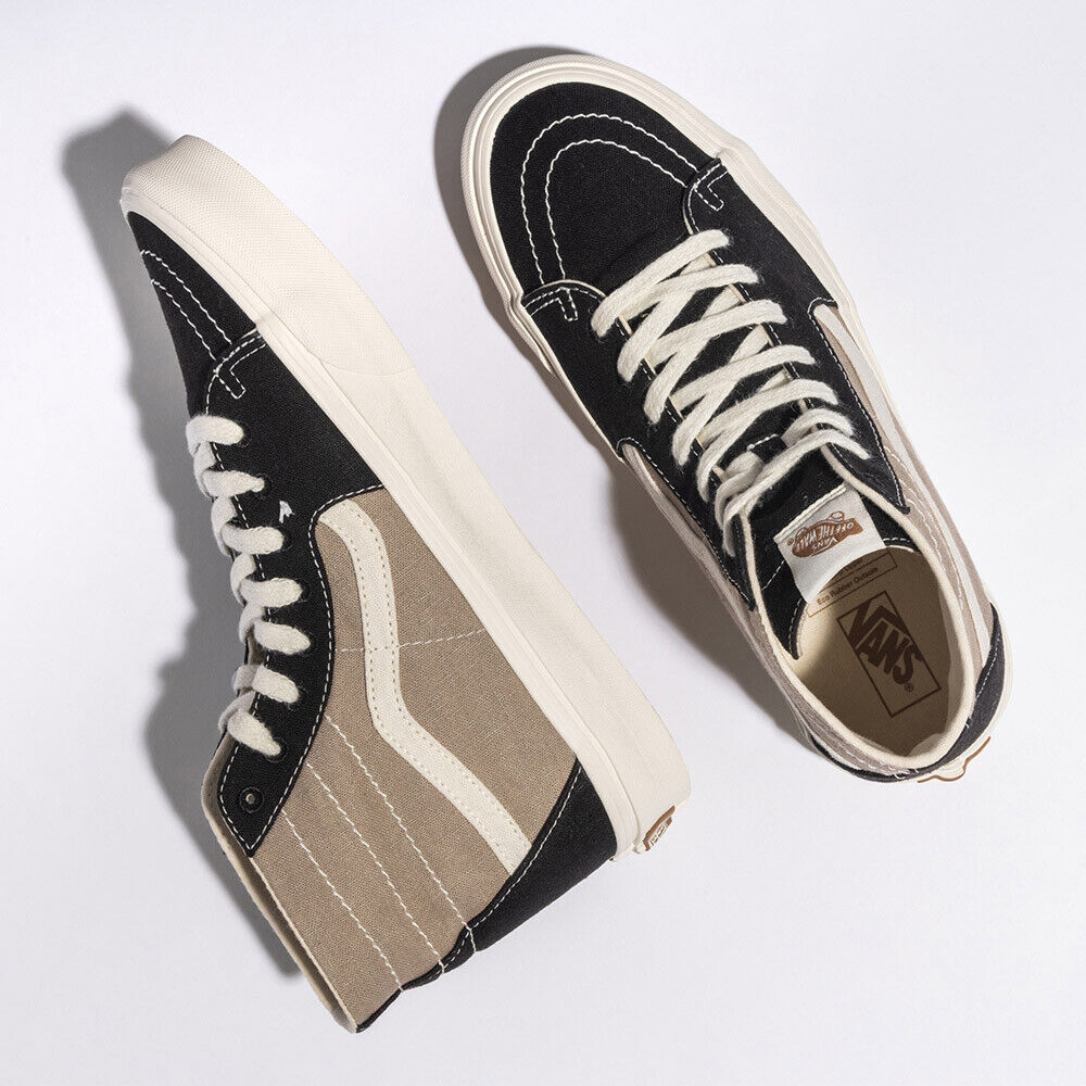 Vans SK8-HI in Eco Theory Multi Block Black/Sand – 818 Skate