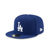 Load image into Gallery viewer, New Era 59Fifty Coop Wool LA Dodgers Hat in Blue/White - 818 Skate
