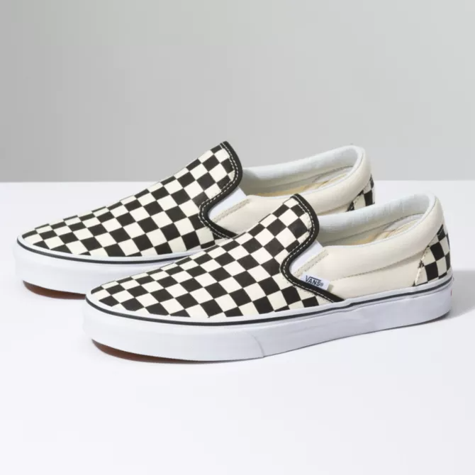 Vans Classic Slip On in Checkerboard Black/White