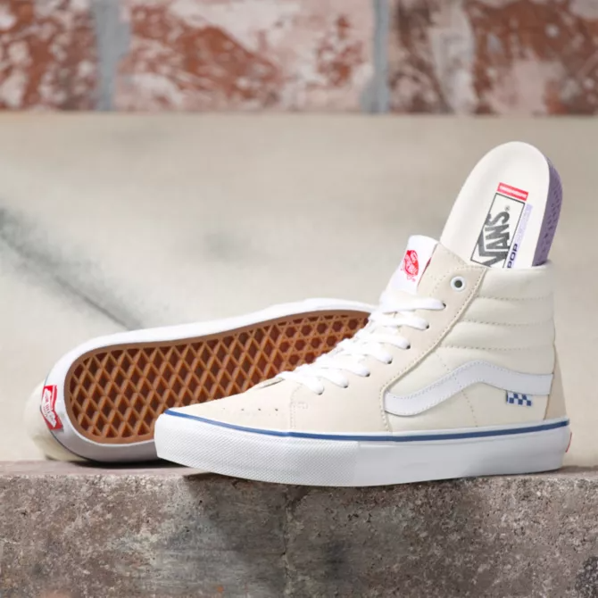 Vans Skate Sk8-HI in Off-White - 818 Skate