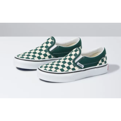 Vans Classic Slip On in Checkerboard Bistro Green - 818 Skate