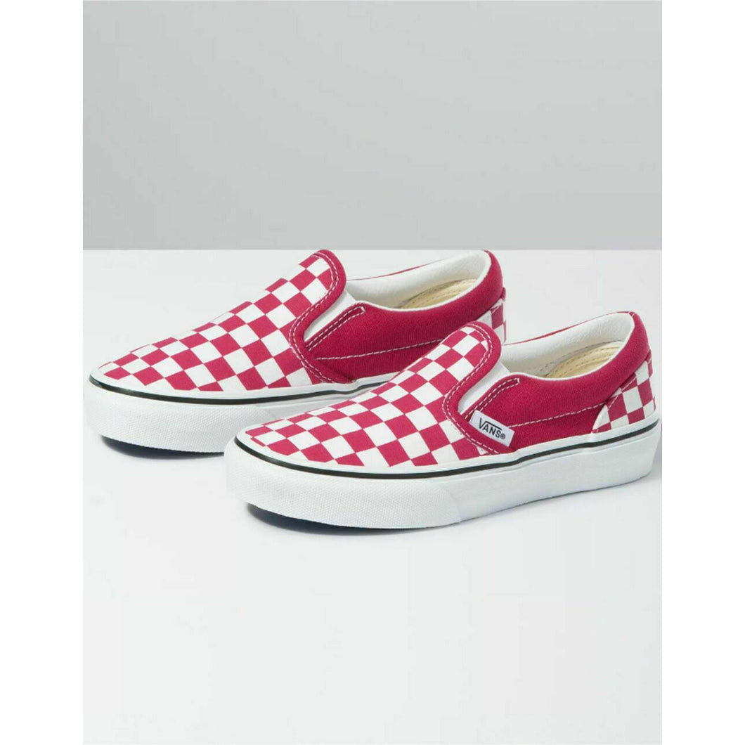 Vans Classic Slip On in Checkerboard Ceris/True White - 818 Skate